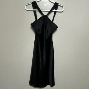 Isabella DeMarco Dress 2 Silk Midi Black Halter Twist Knot Old Money Luxury Chic